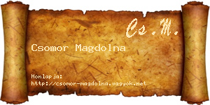 Csomor Magdolna névjegykártya
